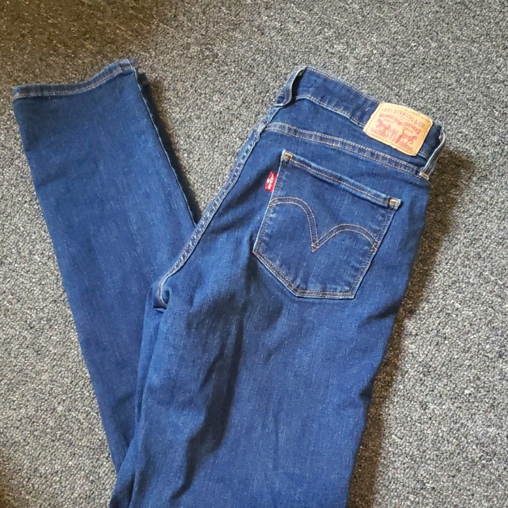 Levi's Women's Dark Blue Skinny Mid Rise Jeans Size 10